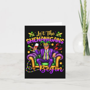 President Trump Mardi Gras Funny Låt Shenaniga Kort