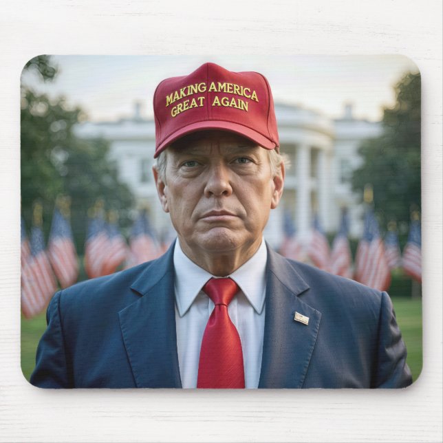 President Trump med Red MAGA Hat Musmatta (Framsidan)