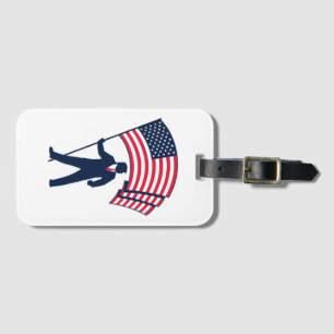 President Trump med USA:s flagga Bagagebricka