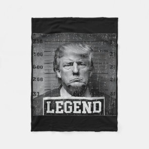 President Trump Mug Shot Legend Republikanen Trump Fleecefilt