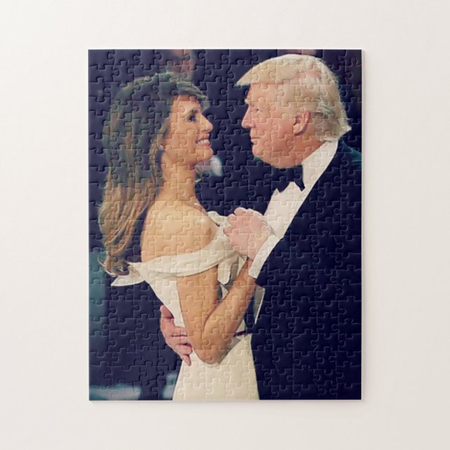 President Trump och Melania Dance Pussel (Vertikal)