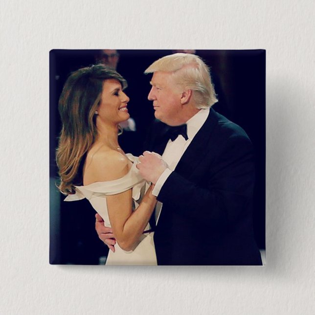 President Trump och Melania Dancing Knapp (Framsida)