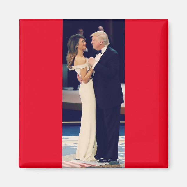 President Trump och Melania Dancing Magnet (Framsidan)