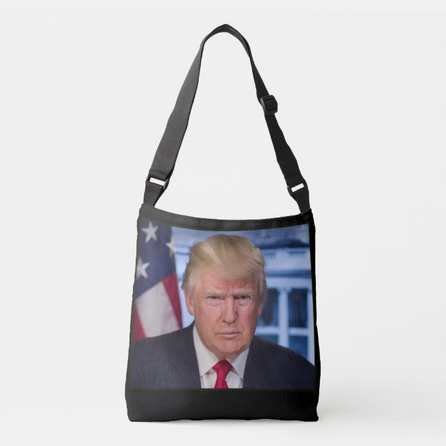 PRESIDENT TRUMP OCH WIFE MELANIA CROSSBODY BAG AXELVÄSKA (Framsida)