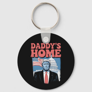 President Trump Pappa är hemma Ta tillbaka Amerika Nyckelring