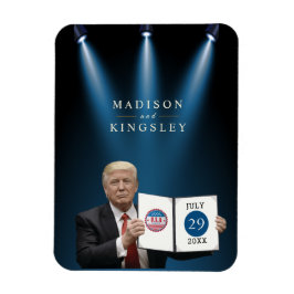 President Trump 🇺 🇸 ✨ Patriotic Bröllop Anpassni Magnet