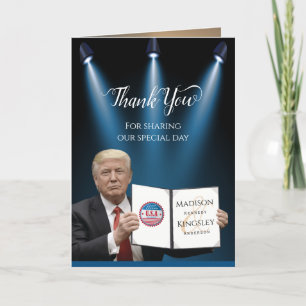 President Trump 🇺 🇸 ✨ Patriotic Bröllop Anpassni Tack Kort