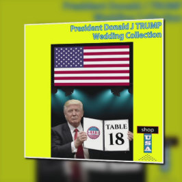 President Trump 📜 Patriotic Bröllop Anpassningsba Meny