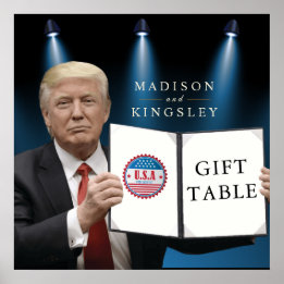 President Trump 📜 Patriotic Bröllop Gift Bord Poster