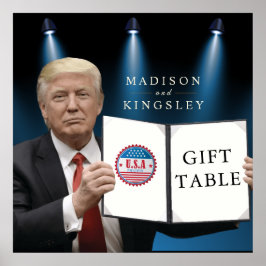 President Trump 📜 Patriotic Bröllop Gift Bord Poster