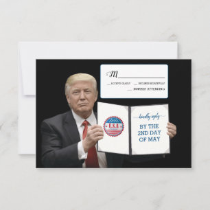 President Trump 🇸🇪 Patriotisk bröllops sedvänja OSA Kort