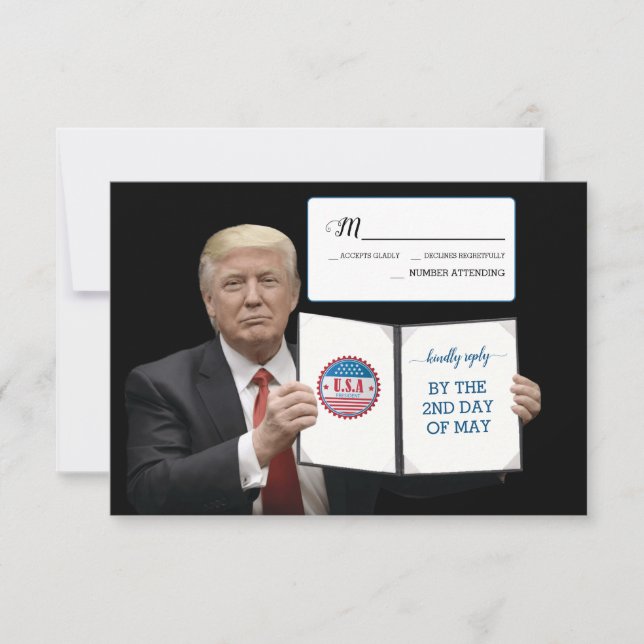 President Trump 🇸🇪 Patriotisk bröllops sedvänja OSA Kort (Framsida)