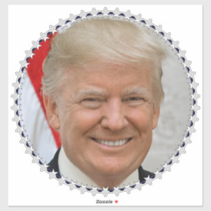 President Trump Porträtt Klistermärken