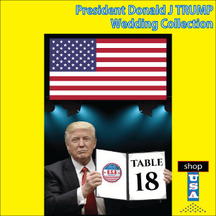 President Trump Republican Bröllop Bordsnummer