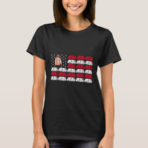 President Trump Soptrastbil Arbetare Väst Usa Flag T Shirt