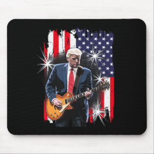 President Trump spelar Guitar med oss Flagga Ckgro Musmatta