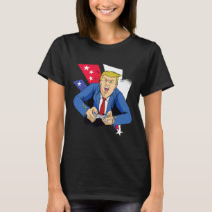 President Trump spelar TV-spel - 4 juli Ind T Shirt