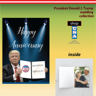 President Trump Stor Fab Årsdag Tack Kort