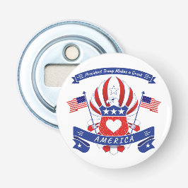 President Trump Underbar America Button Bottle-öpp Flasköppnare