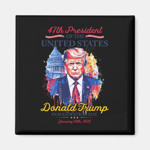 President Trump Usa invigning dag 2025 Minnesvärt Magnet