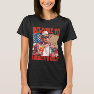 President Trump Välkommen till USA:s Bukt Mexiko 4 T Shirt