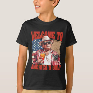 President Trump Välkommen till USA:s Bukt Mexiko T Shirt