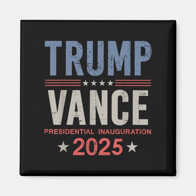 President Trump Vance invigning dag 2025 Usa  Magnet (Framsidan)
