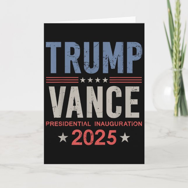 President Trump Vance invigningsdag 2025 Usa  Kort (Framsida)