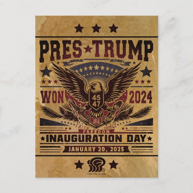 President Trump vann 2024 Vykort (Framsida)