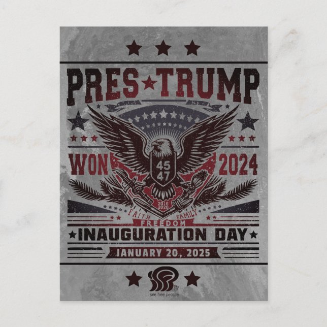 President Trump Vann 2024 Vykort (Framsida)