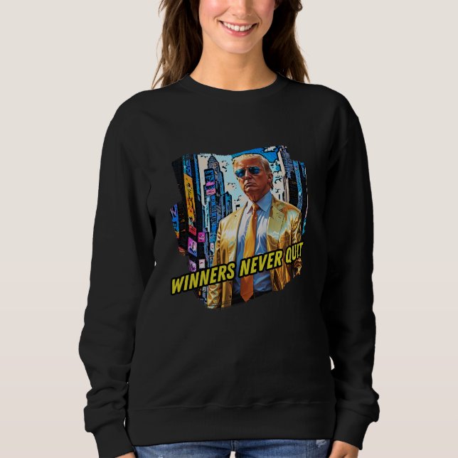 President Trump - vinnarna slutar aldrig T Shirt (Framsida)