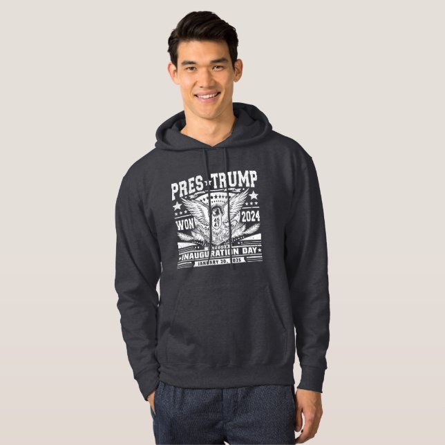 President Trump Won 2024 Hoodie (Hel framsida)