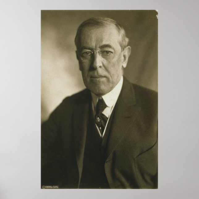 President Woodrow Wilson Porträtt 1919 Poster (Framsidan)