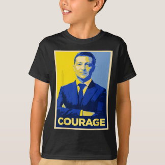 President Zelensky Courage - Retro stand with Ukra T Shirt