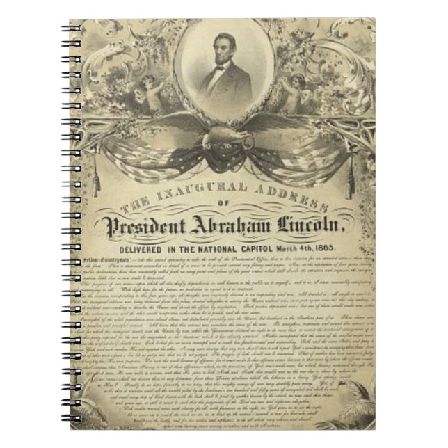 Presidentabelincoln öppnings- adress anteckningsbok (Framsidan)