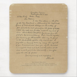 PresidentAbraham Lincoln brev till Fru Bixby Musmatta