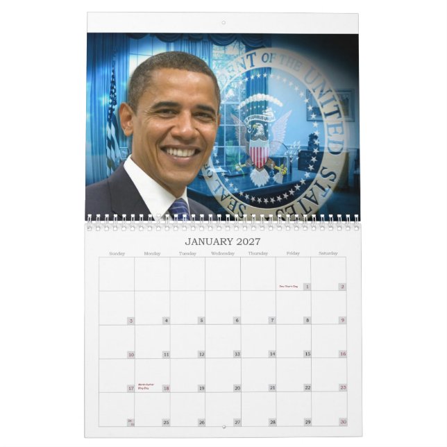 PresidentBarack Obama 2013 kalender (Jan 2027)