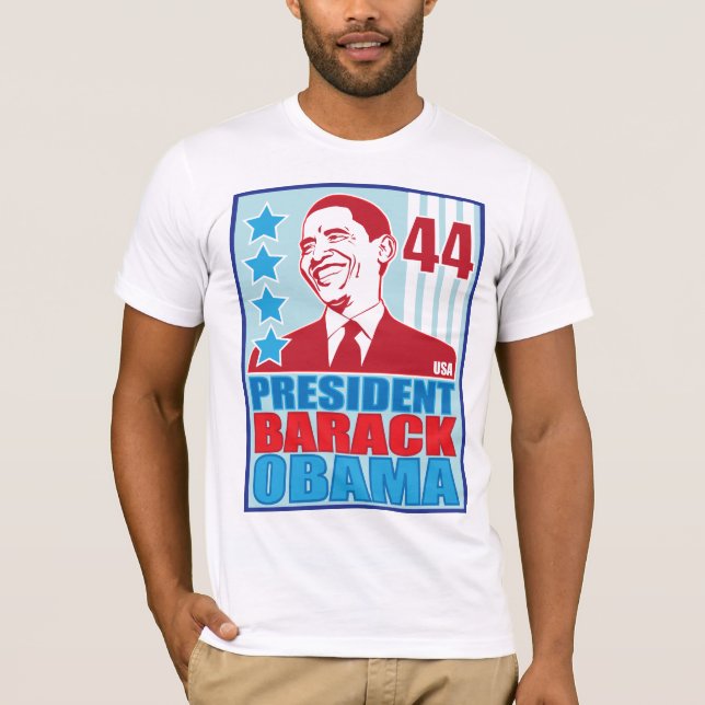 PresidentBarack Obama T-tröja Tee Shirt (Framsida)