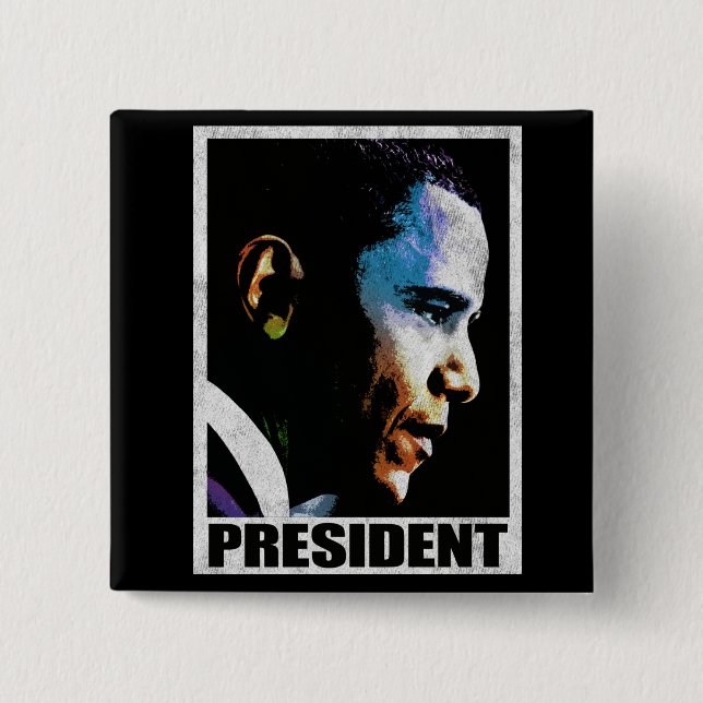 PresidentBarack Obama vintage Knapp (Framsida)