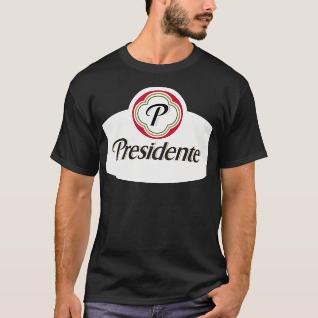 Presidente Cerveza Caribbean Beer Dominican Republ T Shirt (Framsida)