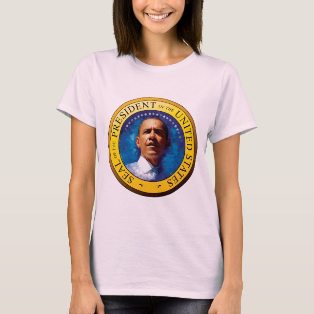 Presidenten Barack Obama förseglar Tee Shirt (Framsida)