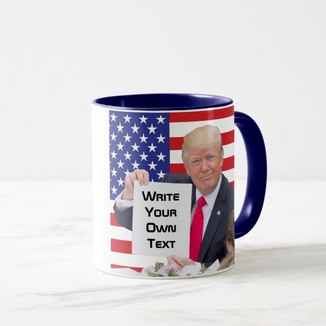 Presidenten Donald Trump - skriv din egna text Mugg (Framsida höger)