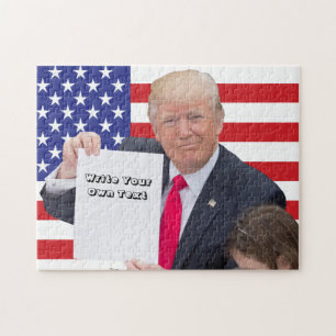 Presidenten Donald Trump - skriv din egna text Pussel