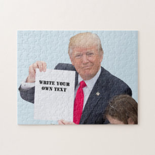 Presidenten Donald Trump - skriv din egna text Pussel
