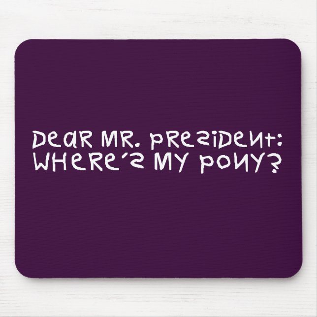 Presidenten lovade mig en ponny musmatta (Framsidan)