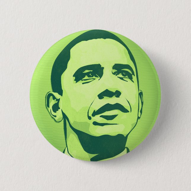 Presidenten Obama, ändring är grön knäppas nu Knapp (Framsida)