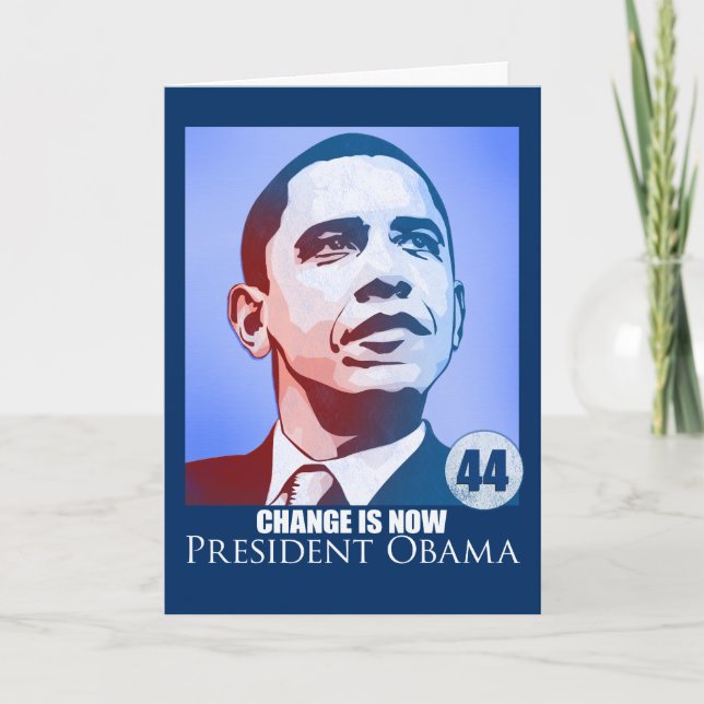 Presidenten Obama, ändring är nu kortet Tack Kort (Framsida)