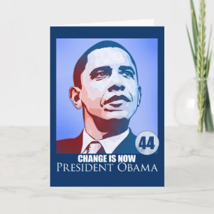 Presidenten Obama, ändring är nu kortet Tack Kort