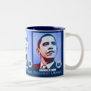 Presidenten Obama, ändring är nu muggen Två-Tonad Mugg