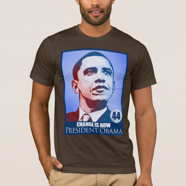 Presidenten Obama, ändring är nu T-tröja Tee Shirt (Framsida)